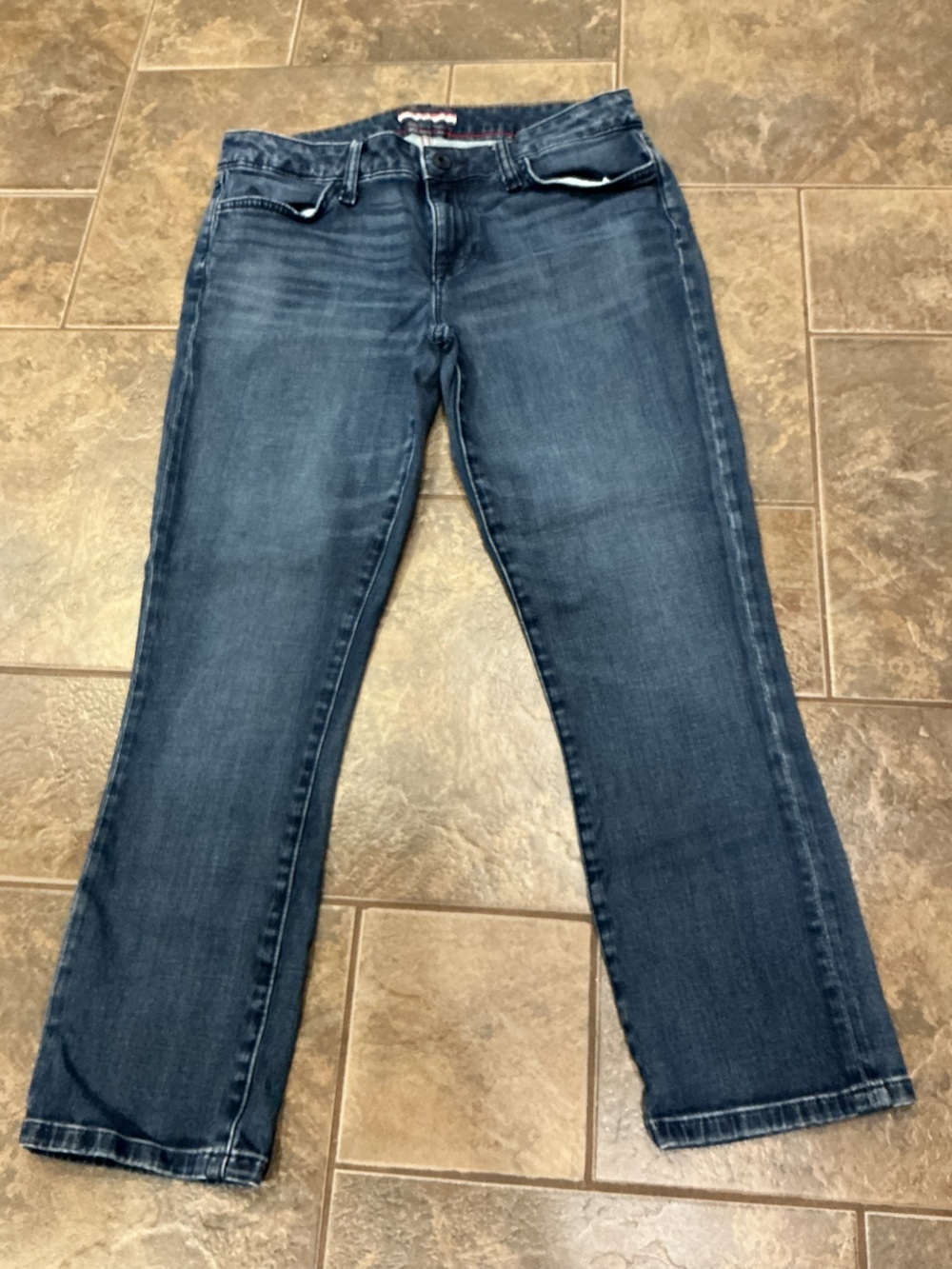 Tommy Hilfiger Cropped Blue Straight Leg Women's Jeans capris